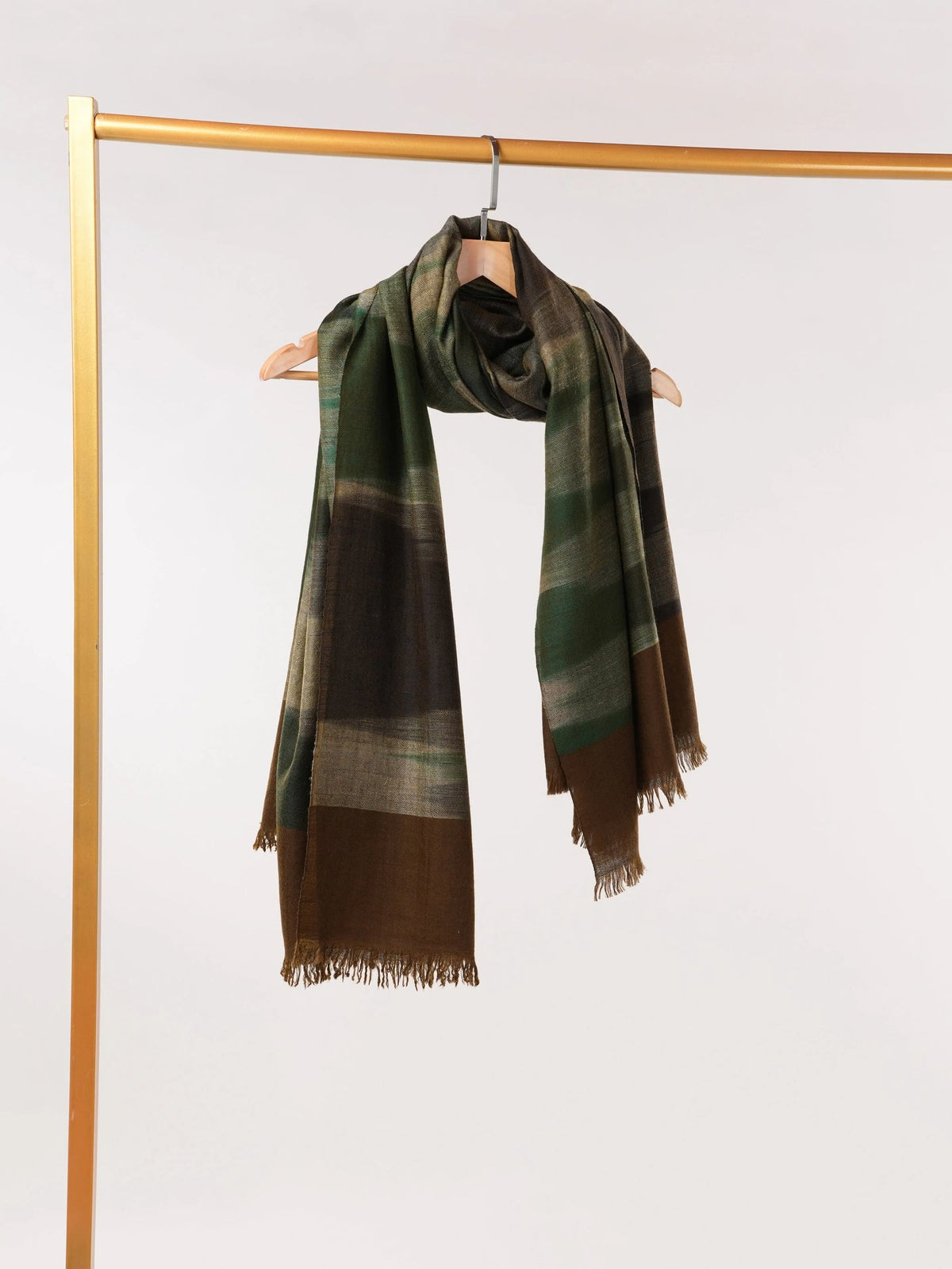 Handwoven Classic Pashmina Shawl with Ikat Weaving