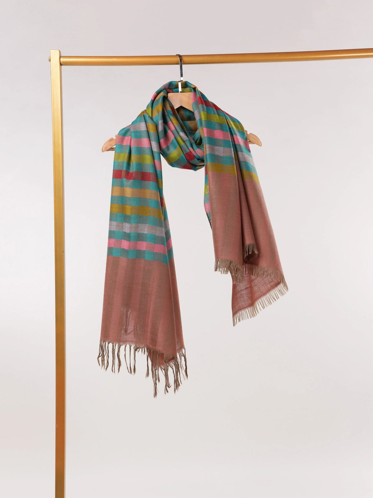 Dual Shade Weave Handwoven Soft Pashmina Shawl