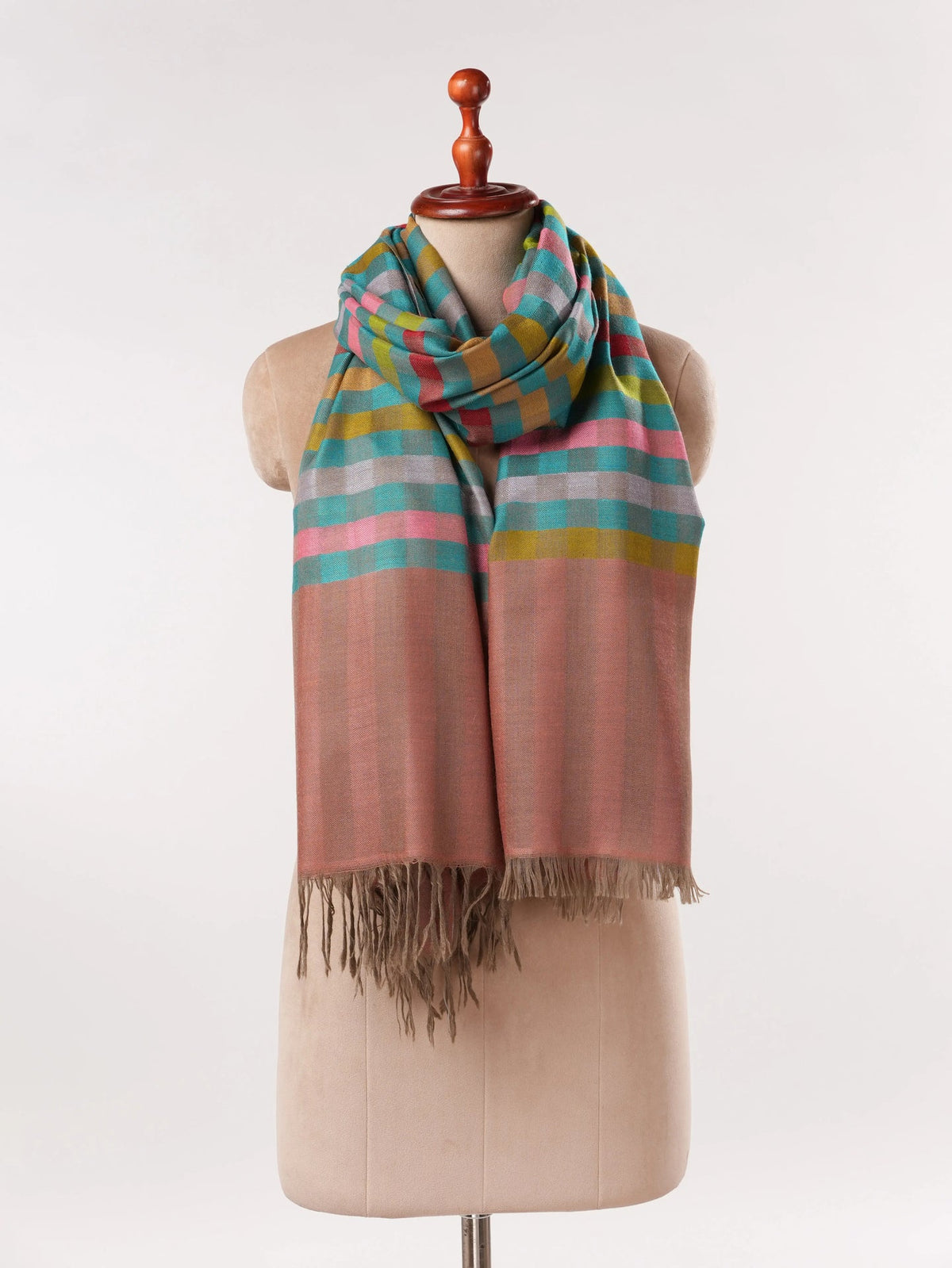 Dual Shade Weave Handwoven Soft Pashmina Shawl