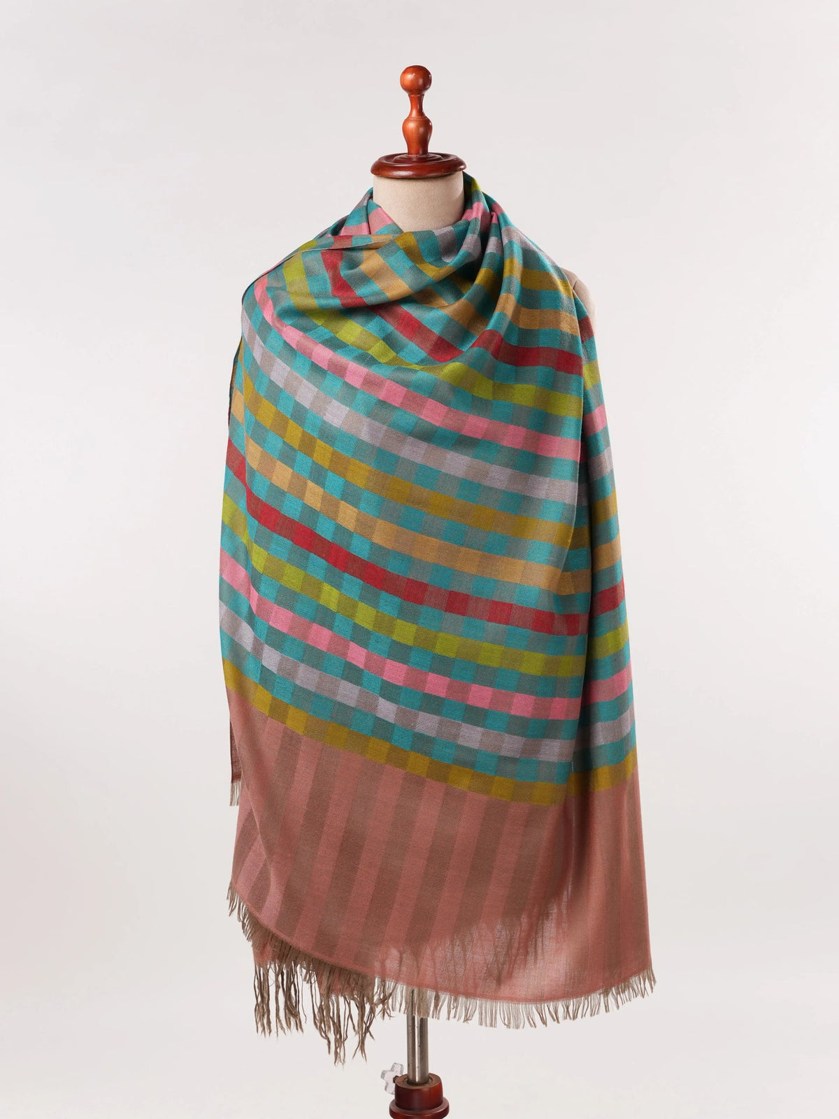 Dual Shade Weave Handwoven Soft Pashmina Shawl