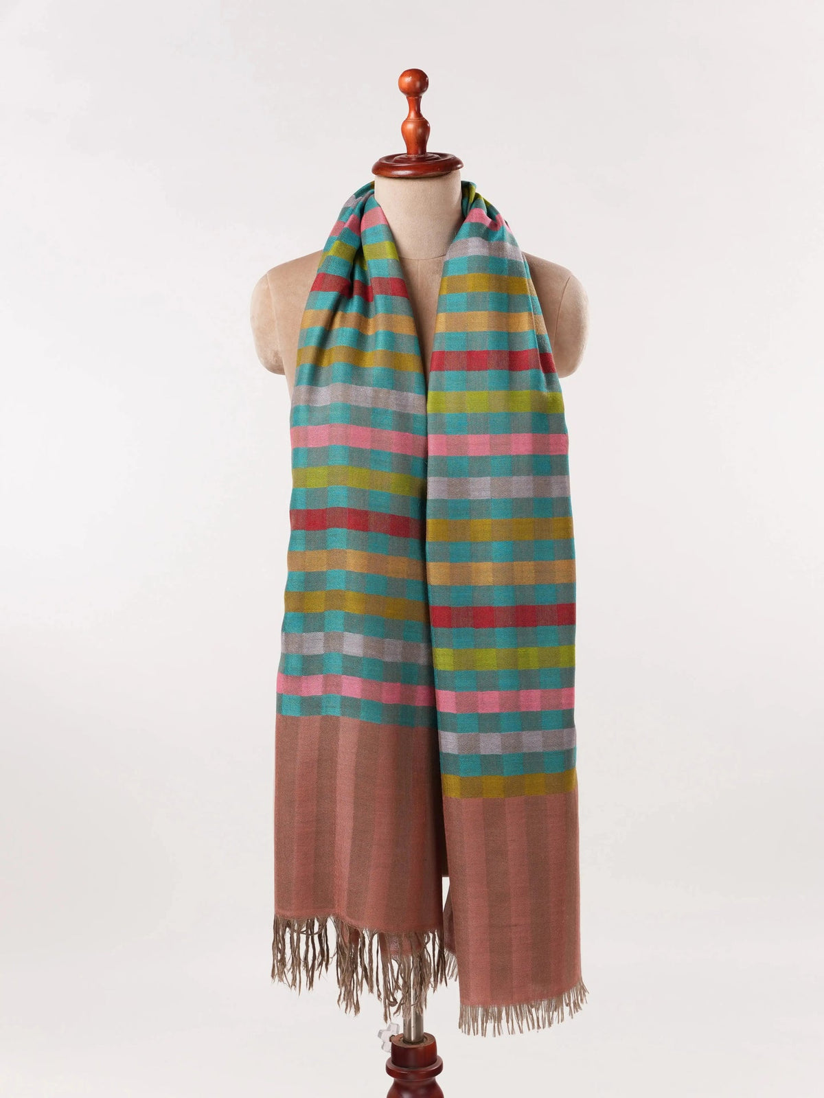 Dual Shade Weave Handwoven Soft Pashmina Shawl