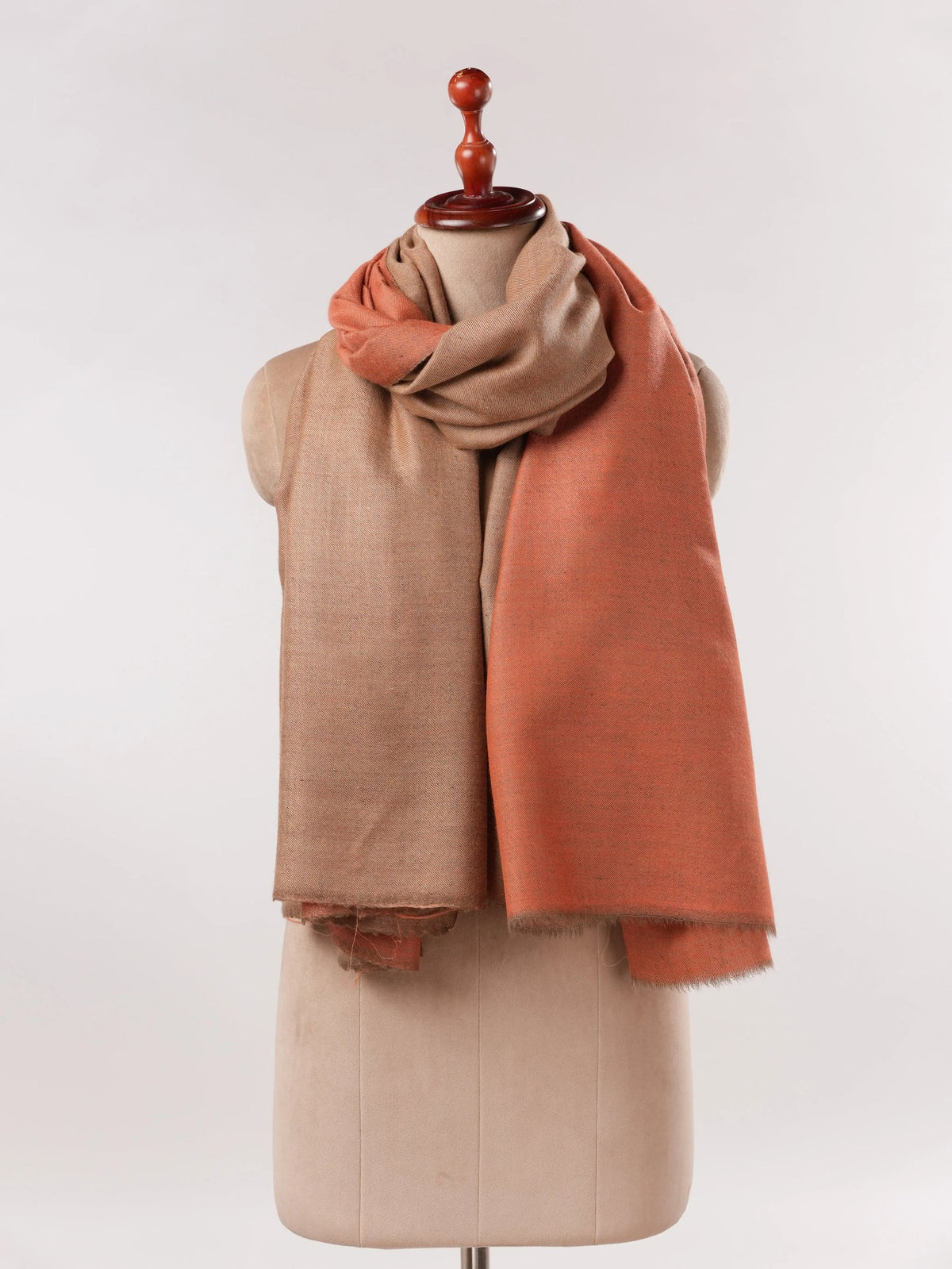 Dual Shade Handwoven Authentic Pashmina Shawl