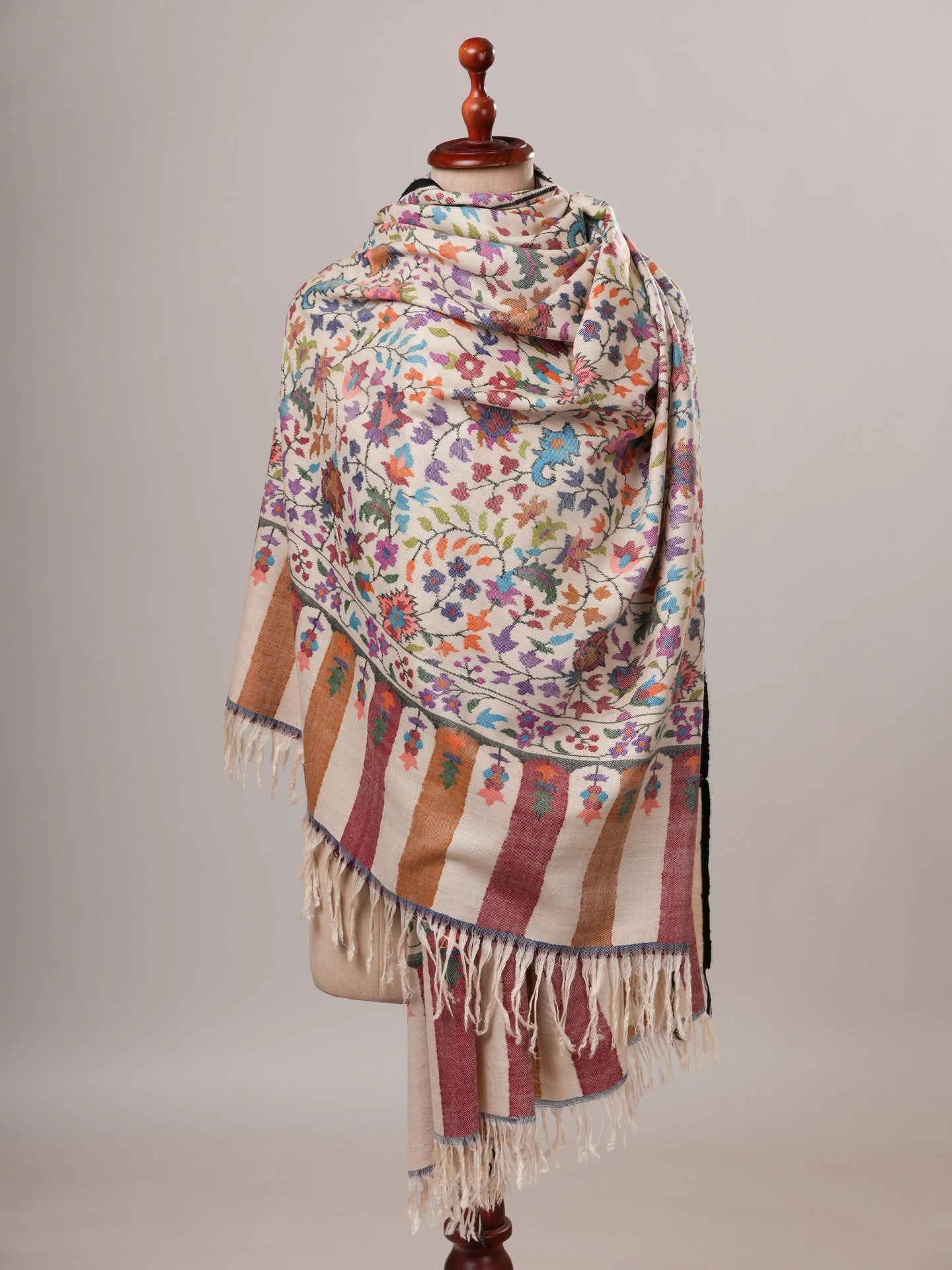 Floral Handwoven Kani Pashmina Shawl Shahkaar Global