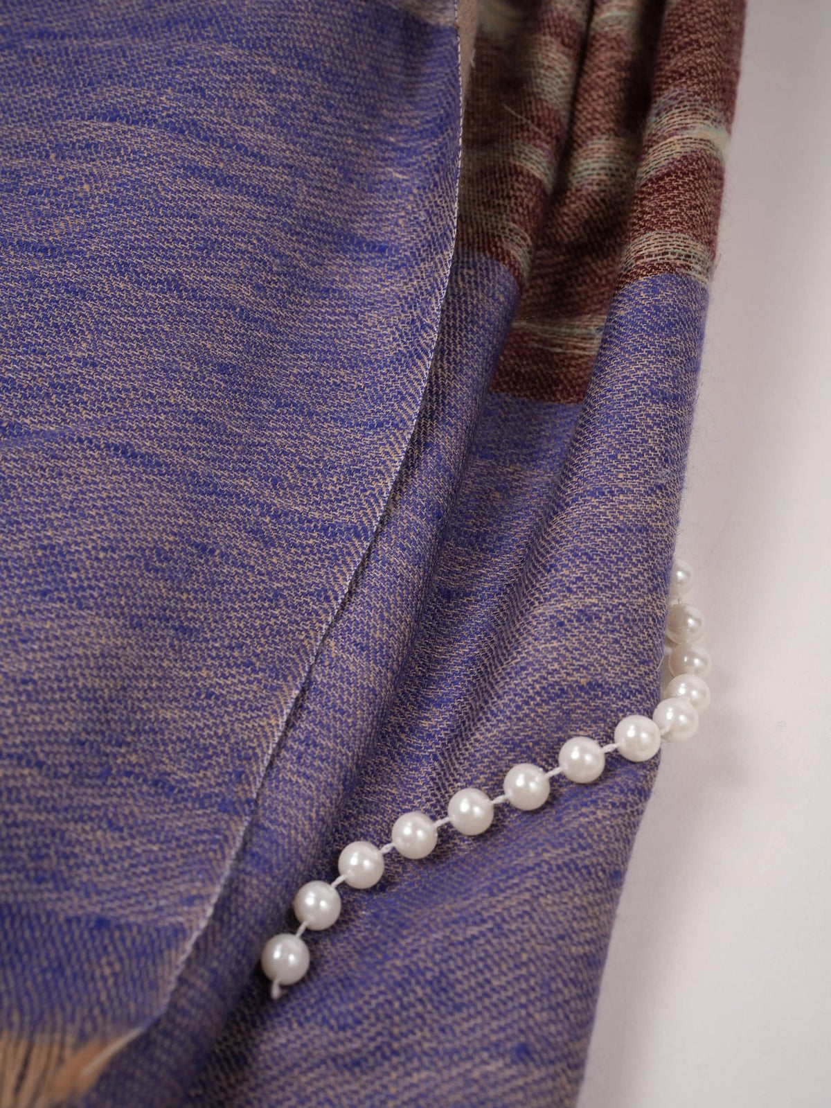 Ikat Woven Dual Shade Handwoven Authentic Pashmina Shawl