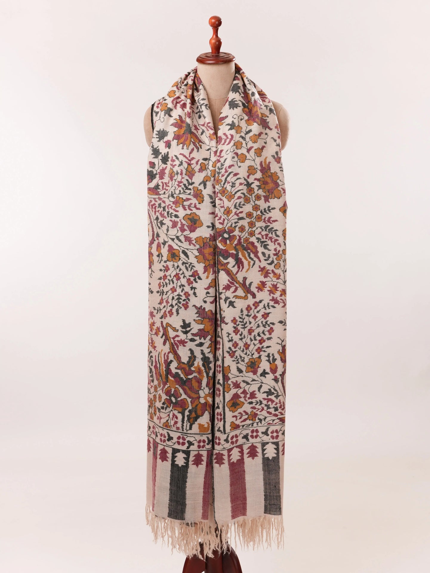 Oversized Kashmiri Handwoven Kani Pure Pashmina Shawl Shahkaar.com