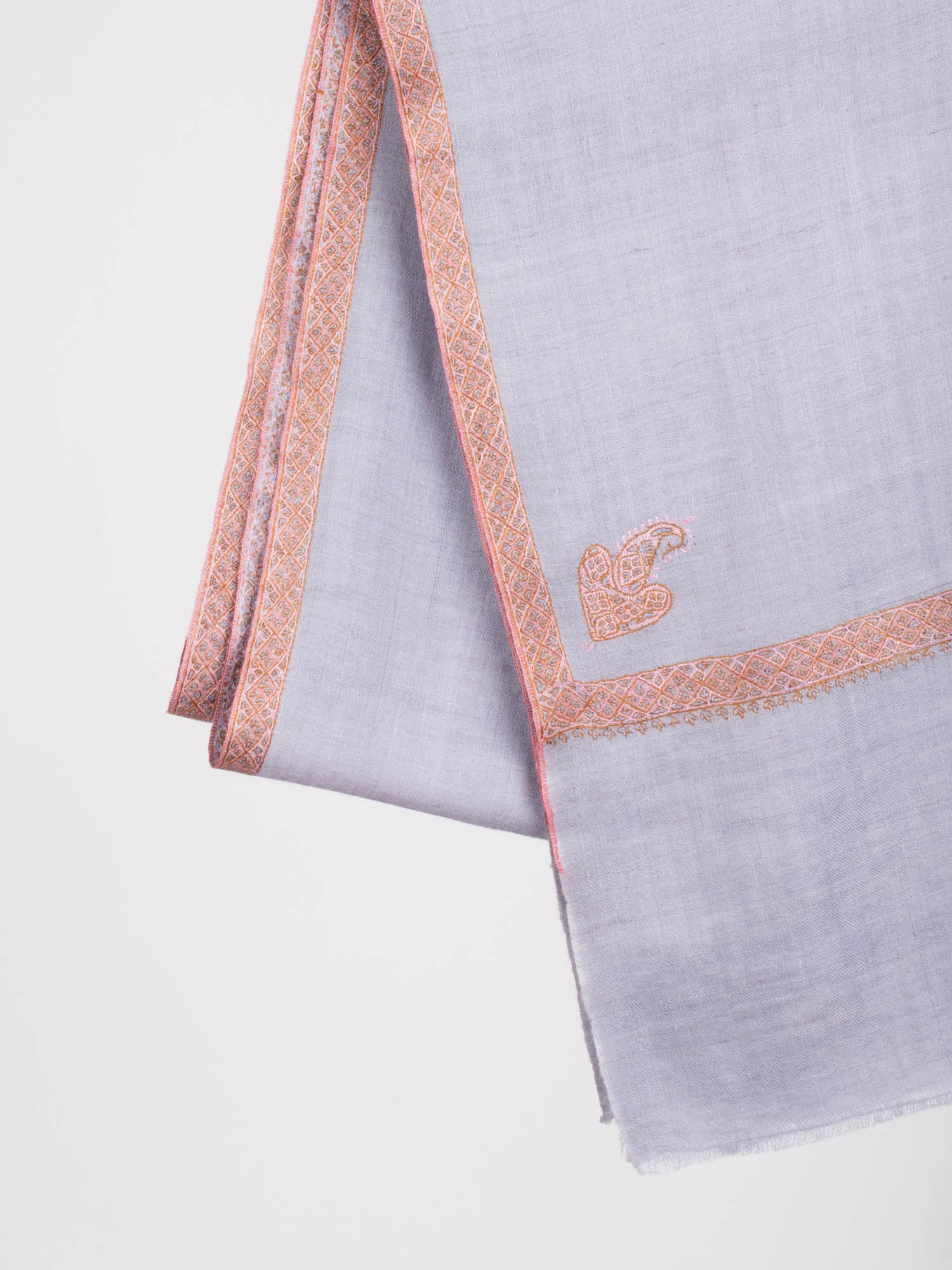 Beautiful Embroidered Cashmere Scarf - OBERLIN