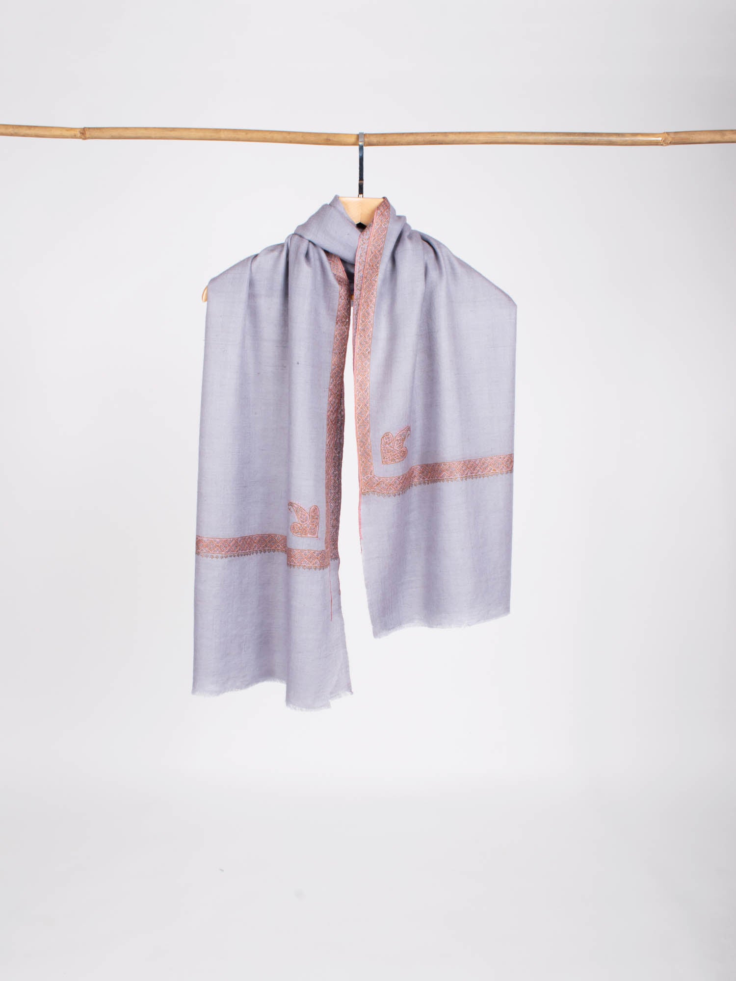 Beautiful Embroidered Cashmere Scarf - OBERLIN