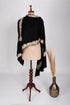 Black Pashmina Wrap adorned with Water Gold Zari Embroidery.