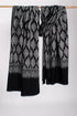 Black Xl Hand Embroidered Pashmina Shawl - FOREST