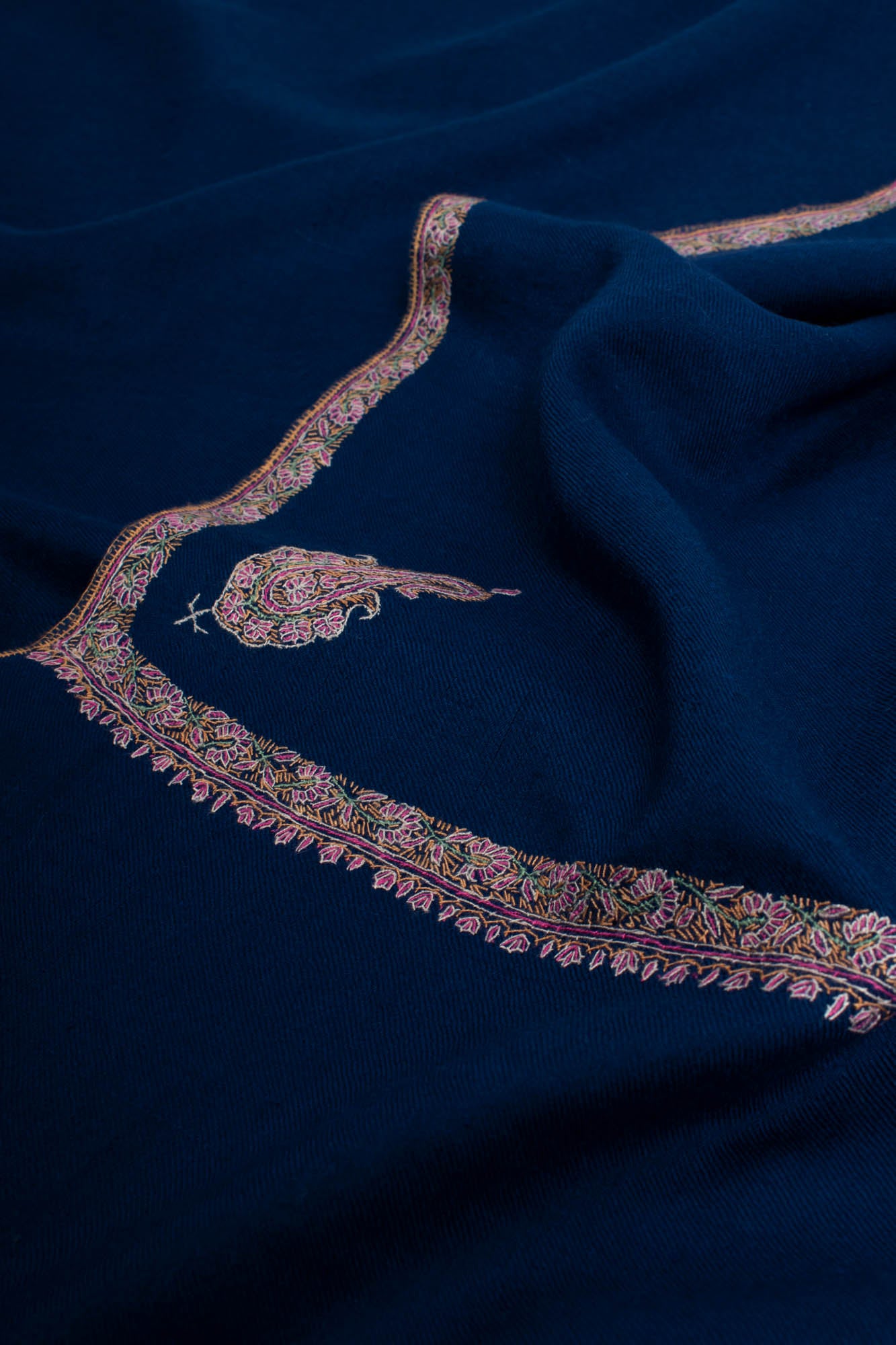 Royal Blue Kashmir Pashmina Shawl - Shumail