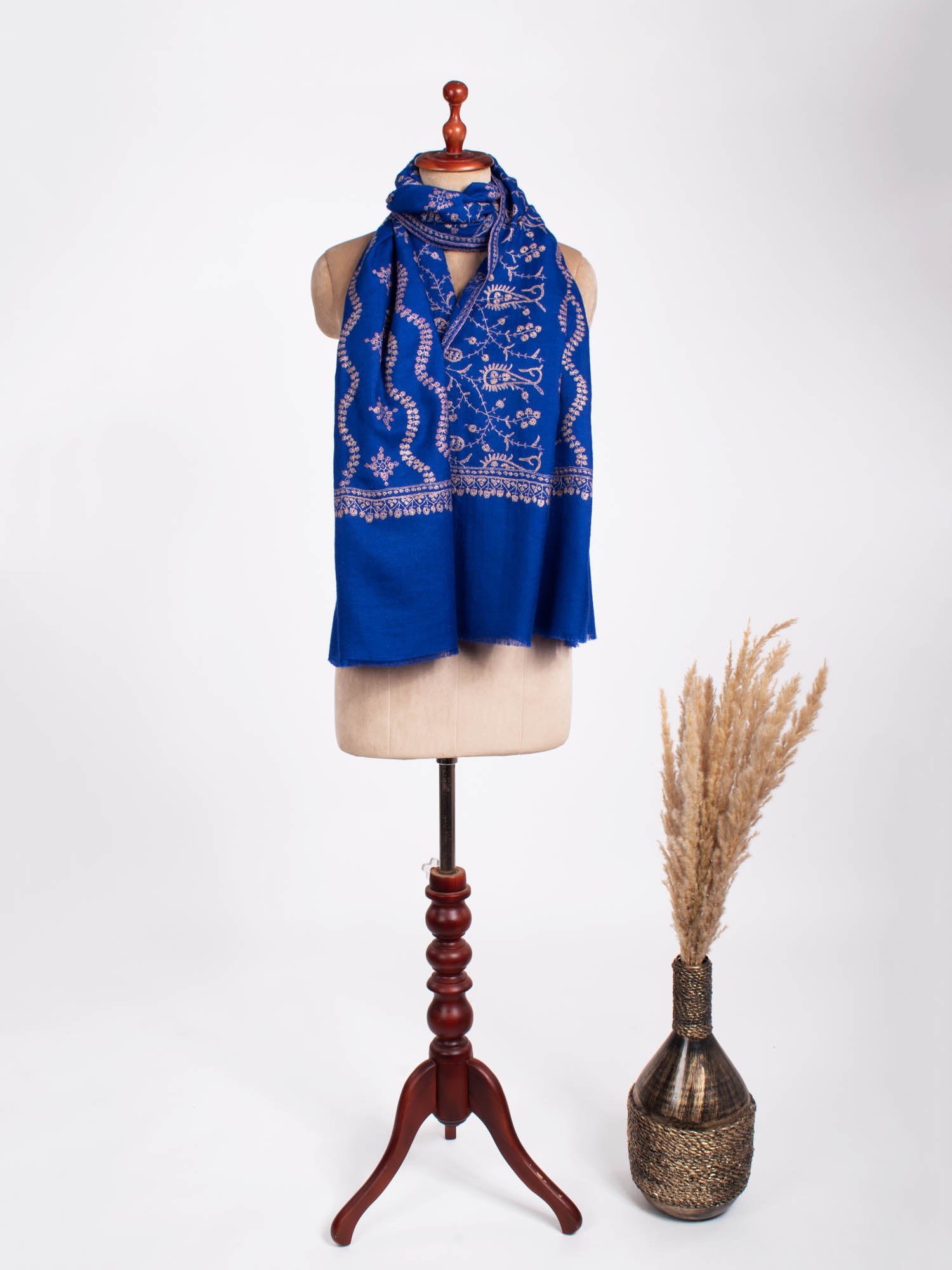 Blue Lightweight Cashmere Scarf - SHELTON