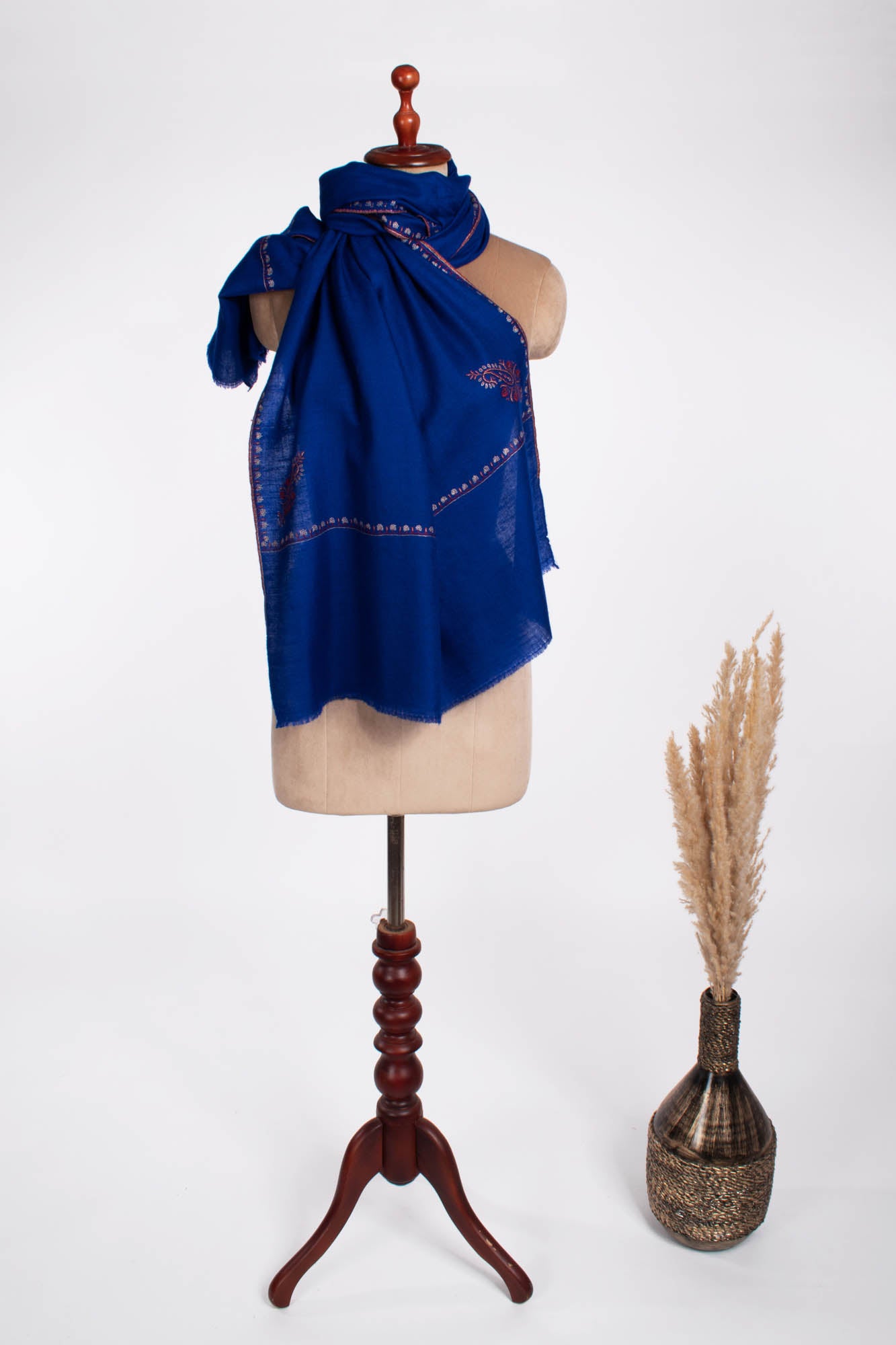 Lightweight Royal Blue Cashmere Scarf - HOPE