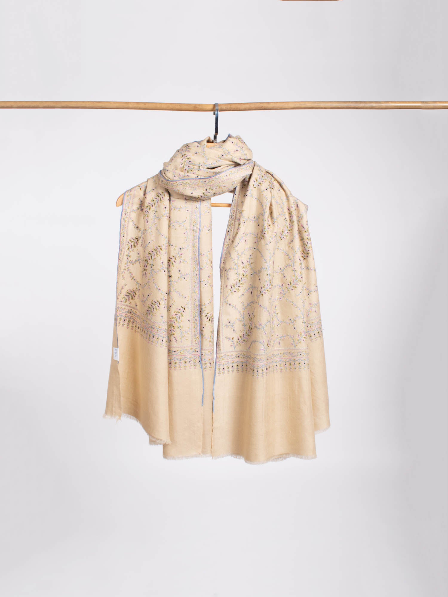 Buttermilk Floral Pashmina Wrap - SHAM