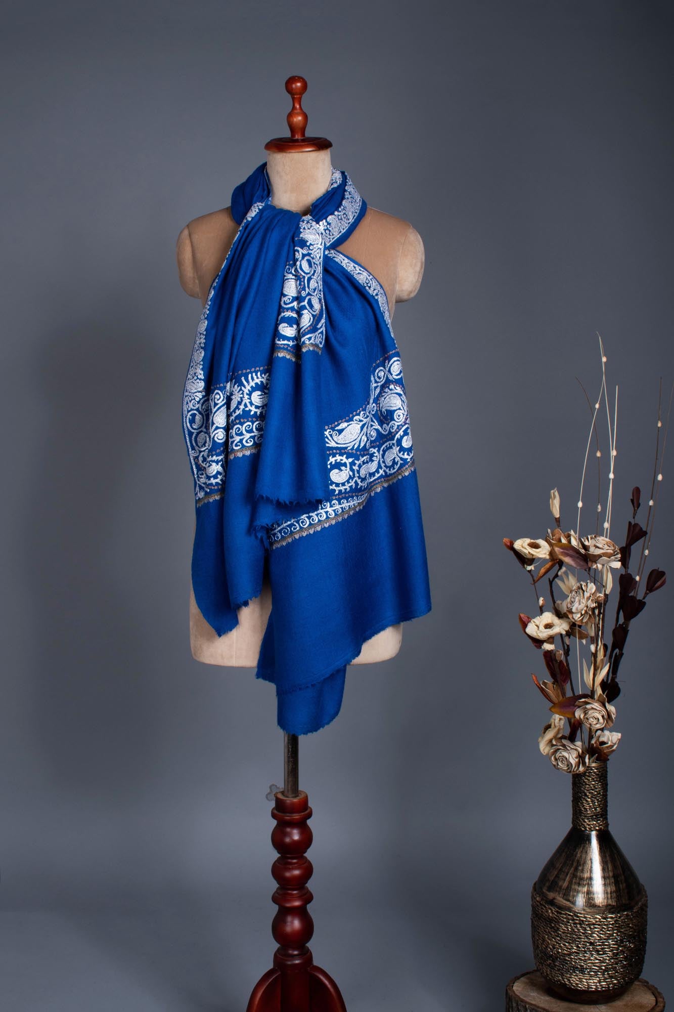 Cobalt blue hot sale pashmina