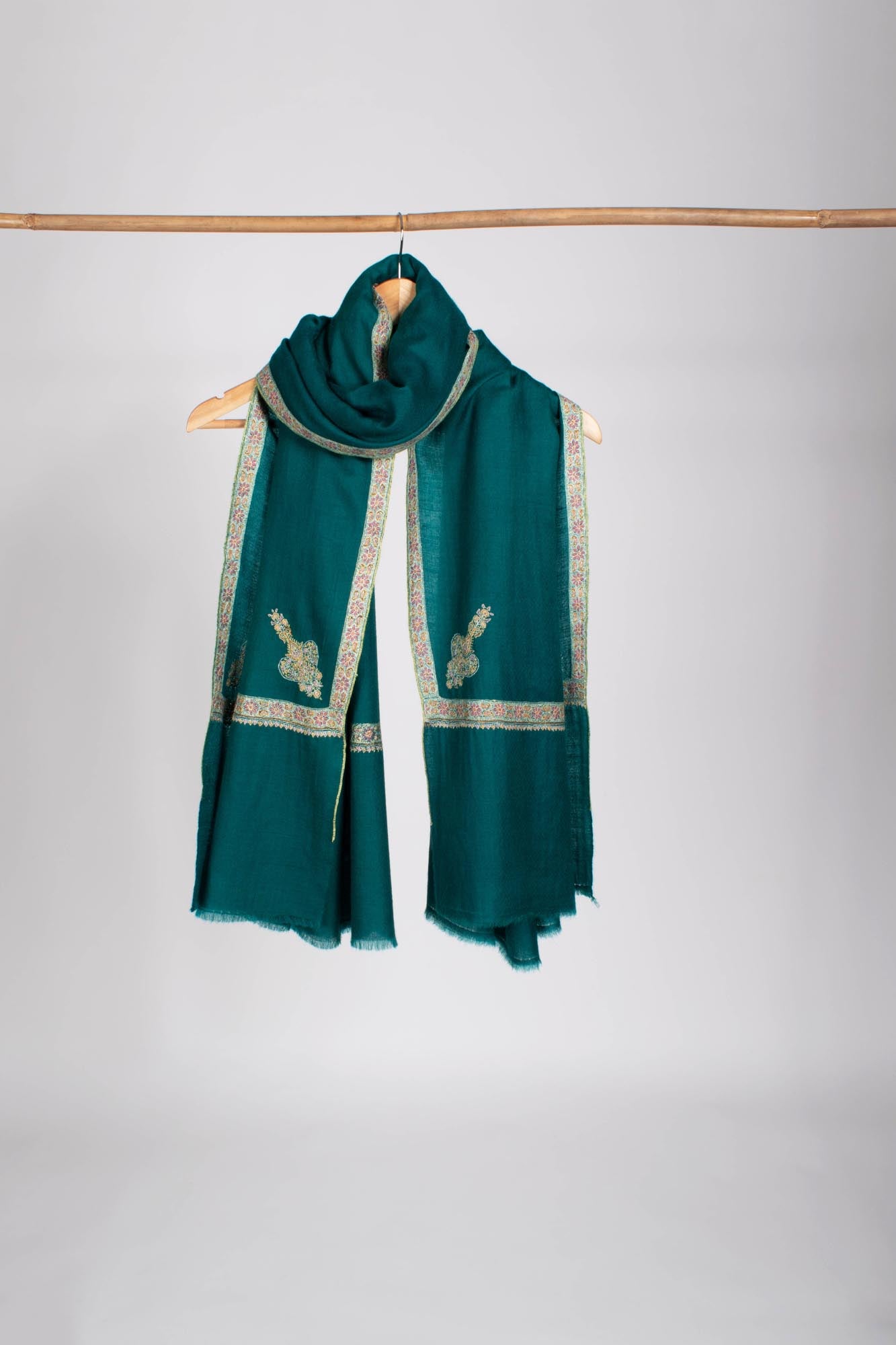 Soft Cashmere Pashmina in Dark Teal - RAJSHAHI