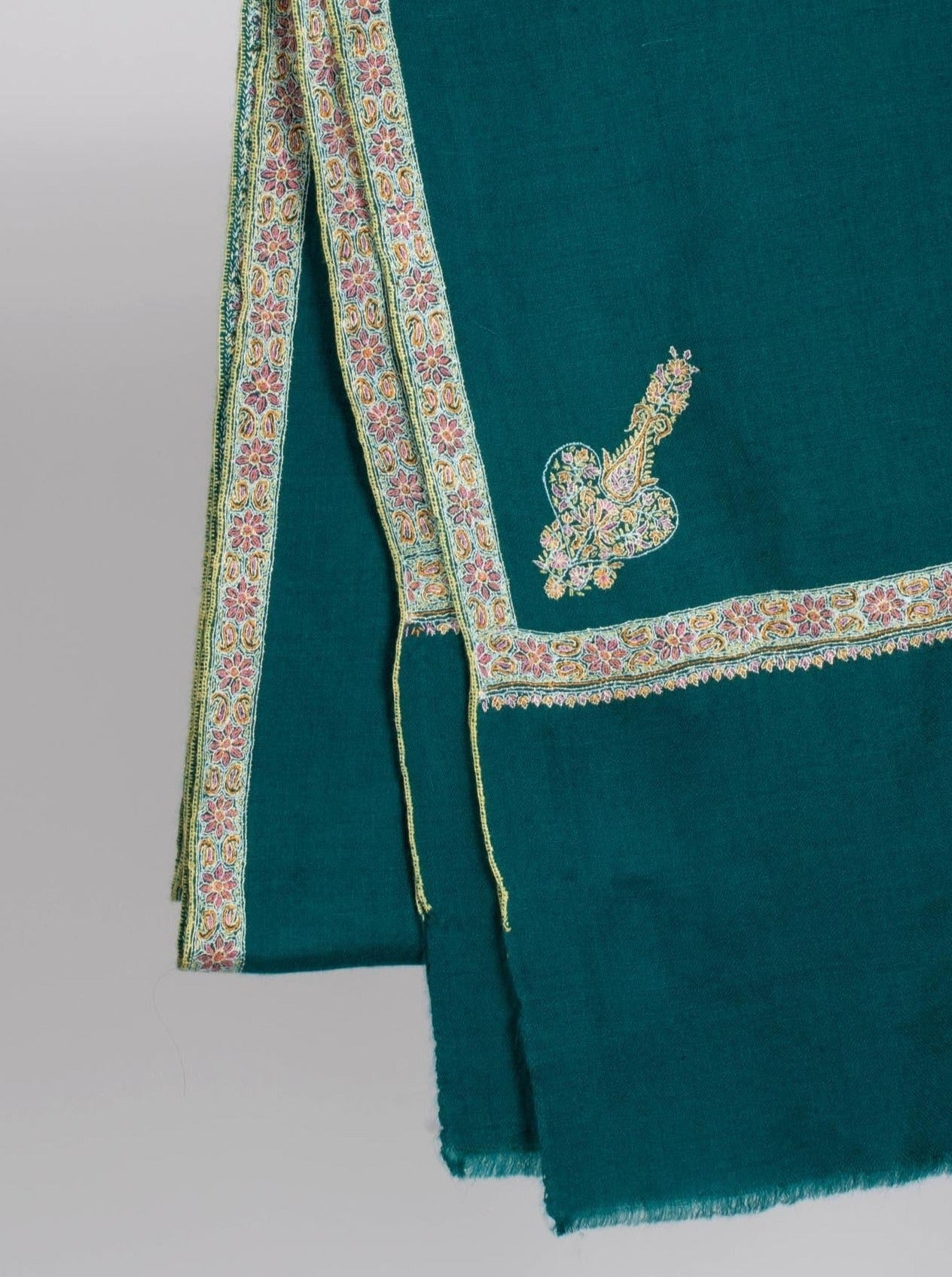 Soft Cashmere Pashmina in Dark Teal - RAJSHAHI