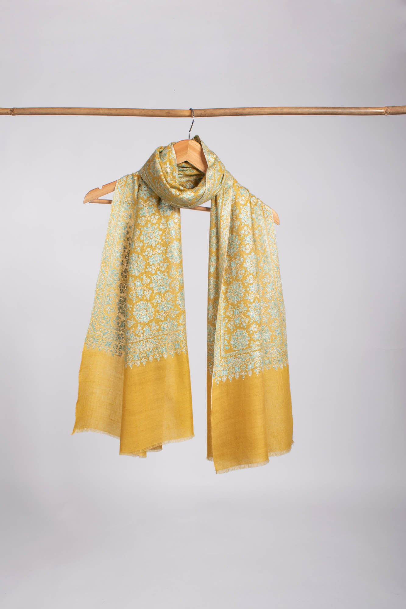 Golden Yellow Handmade Cashmere Scarf Women - KOTZEBUE