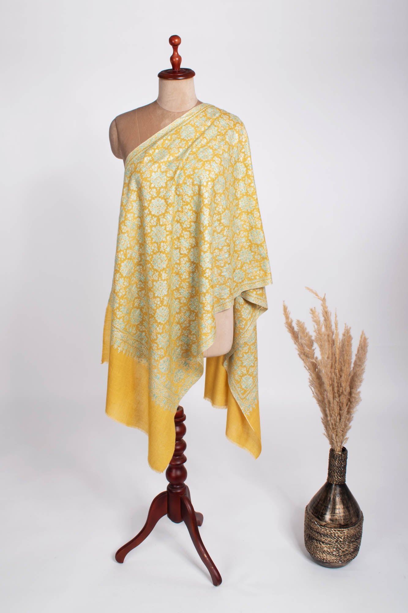 Golden Yellow Handmade Cashmere Scarf Women - KOTZEBUE