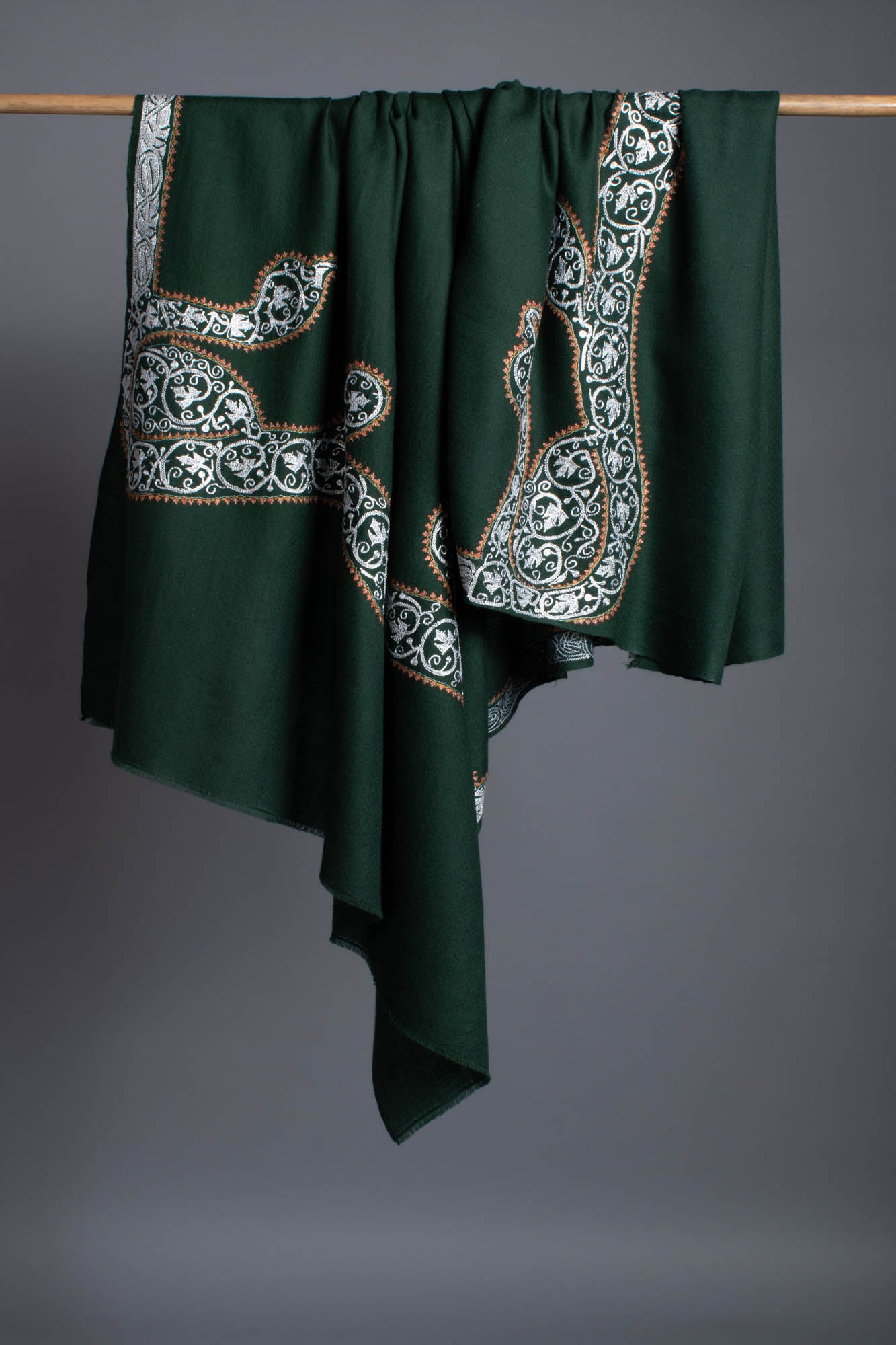 Green Hand Tilla Embroidered Pashmina Shawl - RHYL