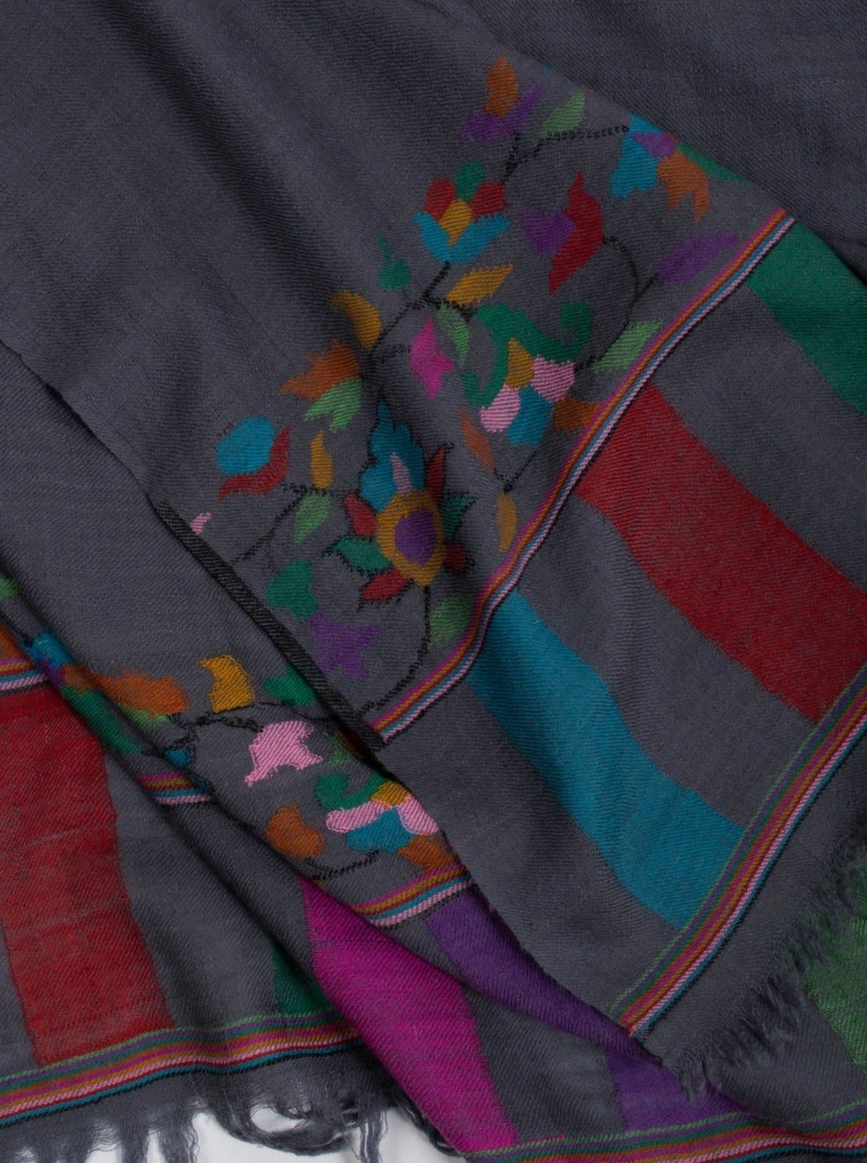 Grey Kani Pashmina Scarf - DENBIGH