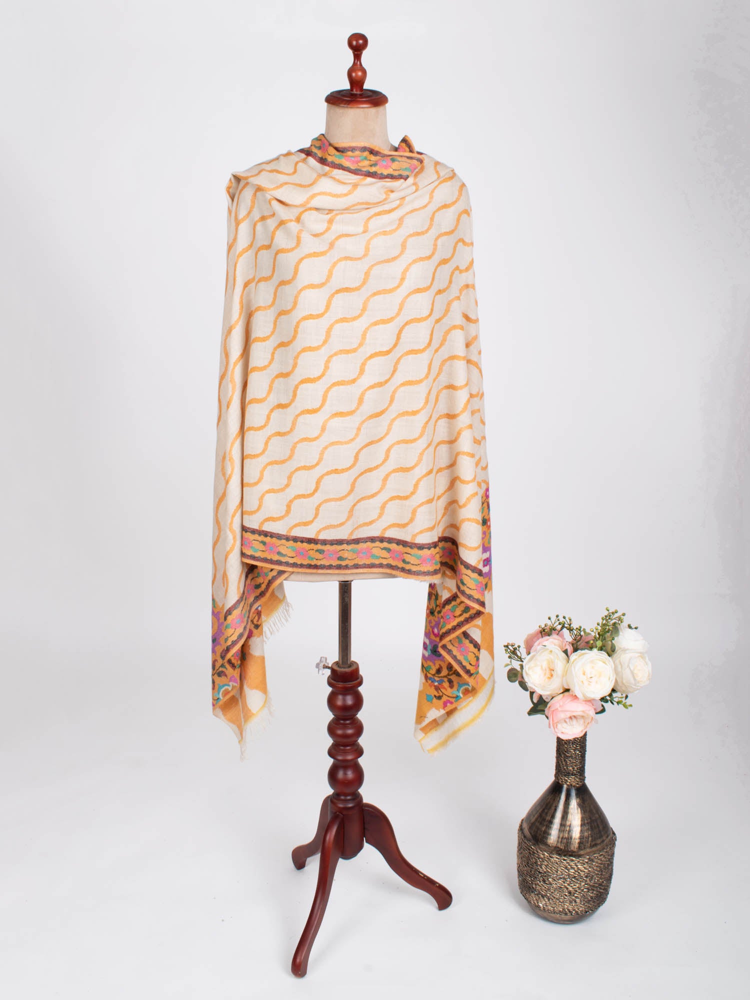 Handwoven Kaashmiri Kani Pashmina Shawl - CODY