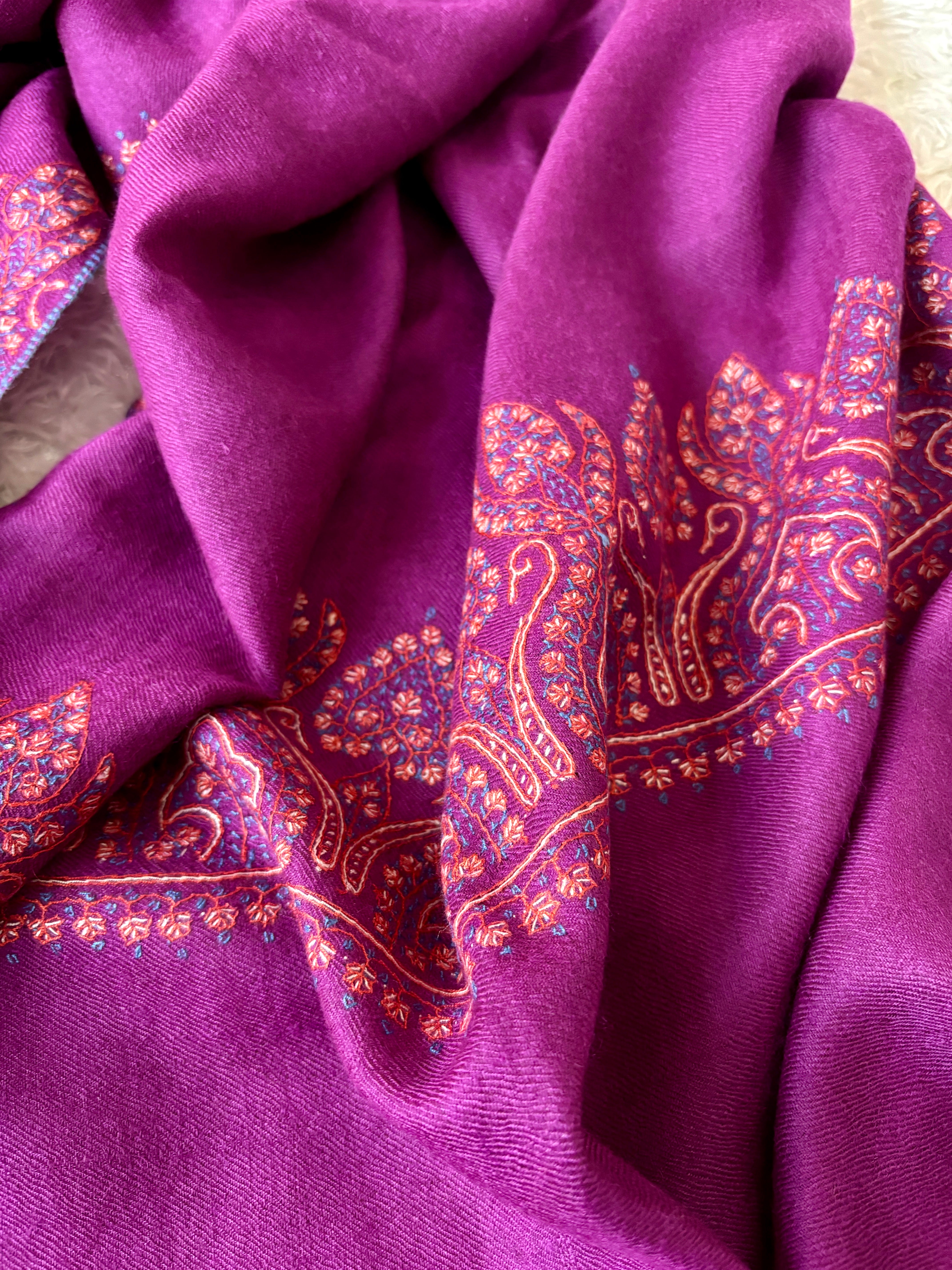 Purple Royal Palla Pashmina Scarf - NEW BRUNSWICK