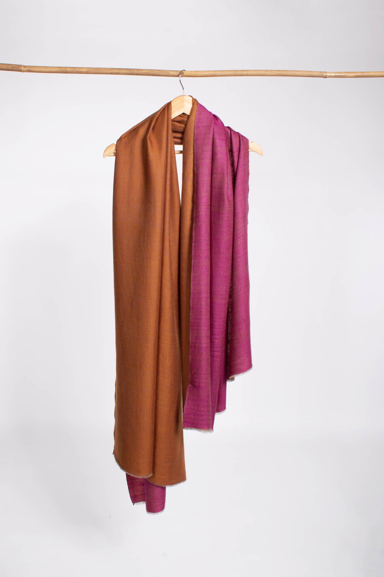 Magenta Orange Dual Shade Pashmina Shawl - BRENTWOOD