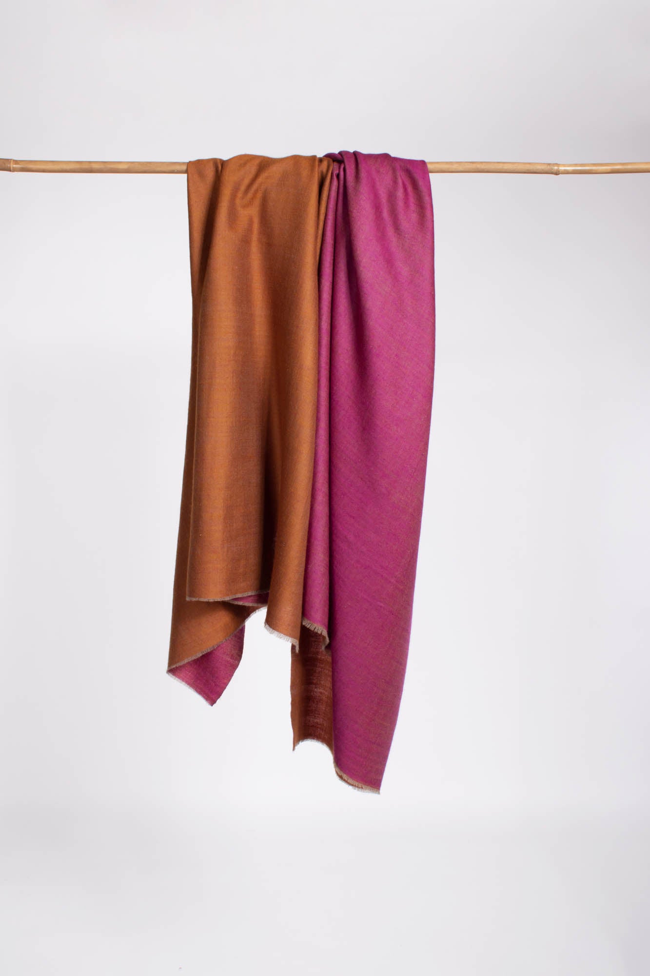 Magenta Orange Dual Shade Pashmina Shawl - BRENTWOOD