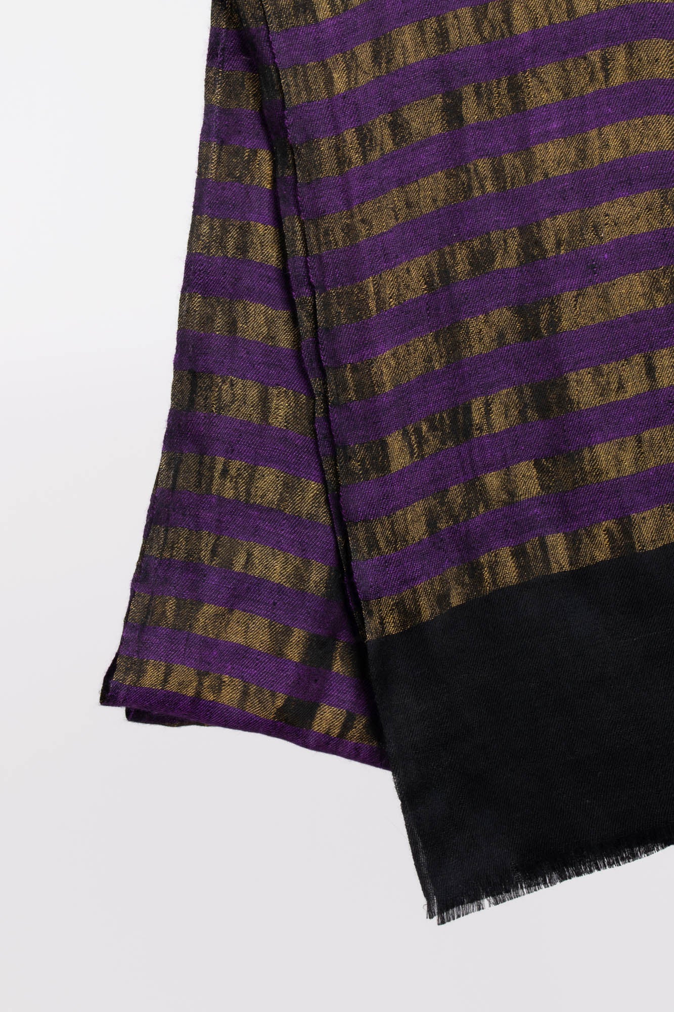 Purple Black and Gold Contemporary Pashmina Shawl