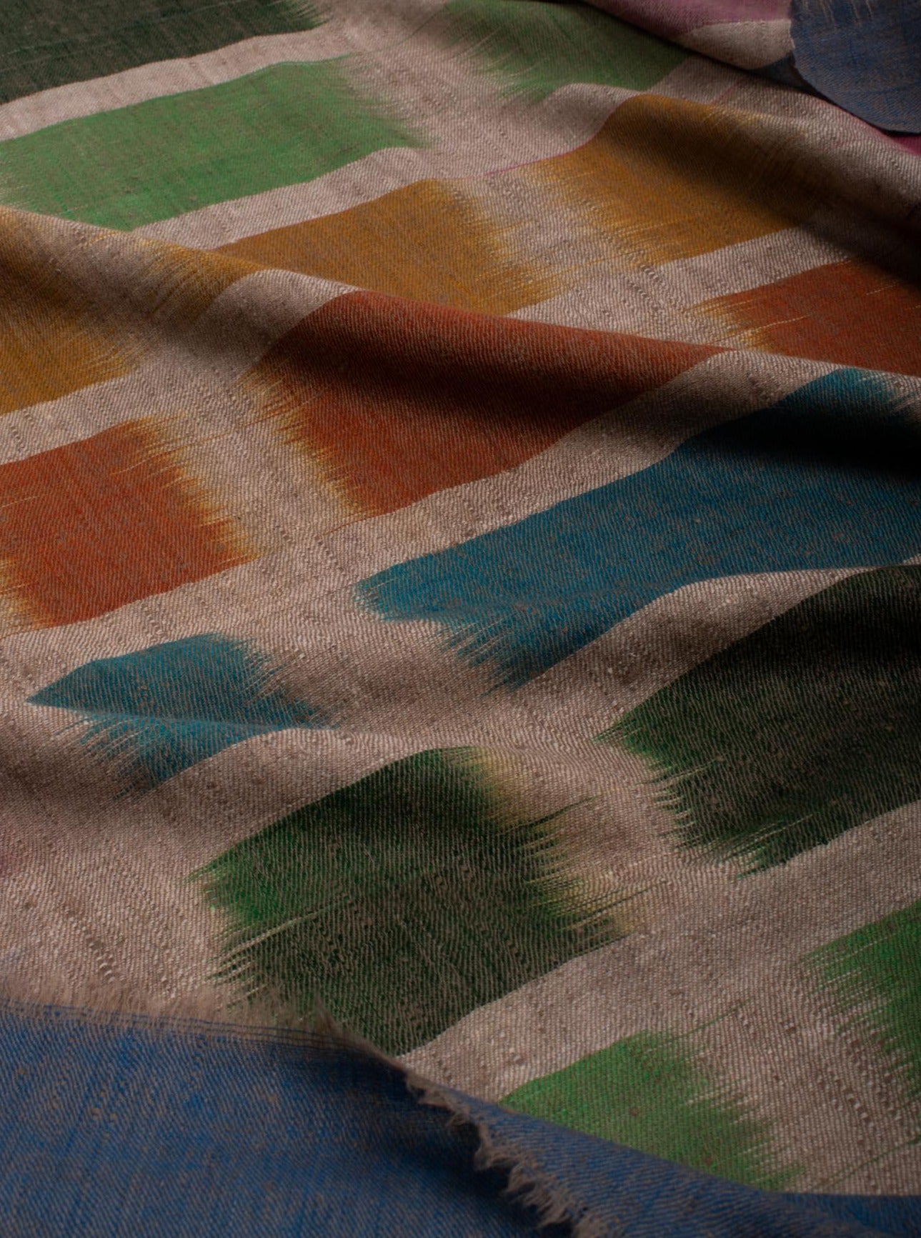 12 Color Fine Artistic Ikat Pashmina - CUTTACK