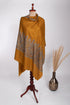 Mustard Artistic Cashmere Wrap Shawl - MOUNTAIN