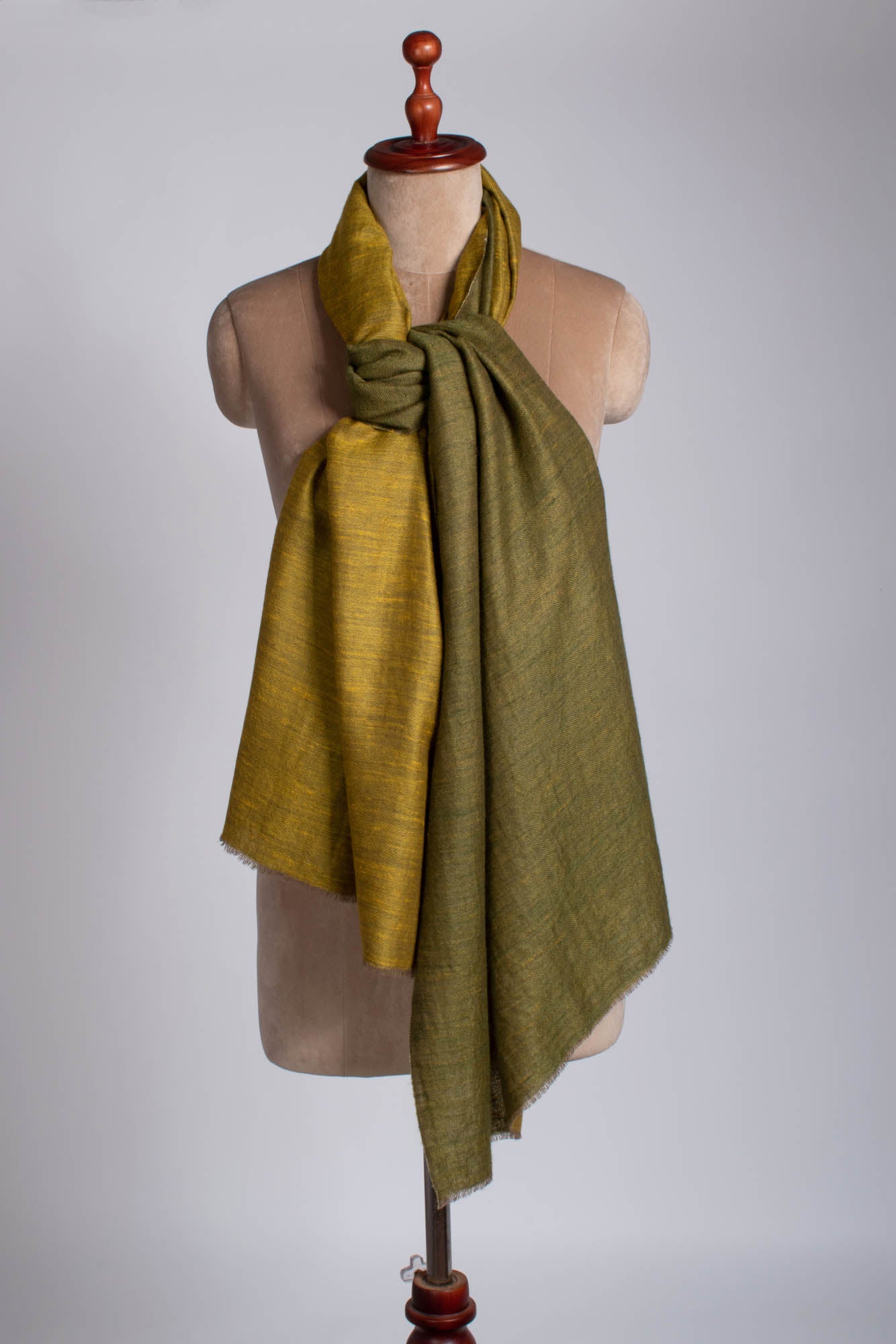 Mustard e Olive Dorukha Cashmere Scarf - Holywell