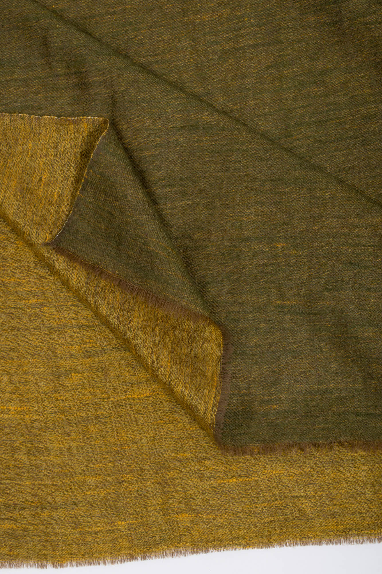 Mustard And Olive Dorukha Cashmere Scarf -  HOLYWELL