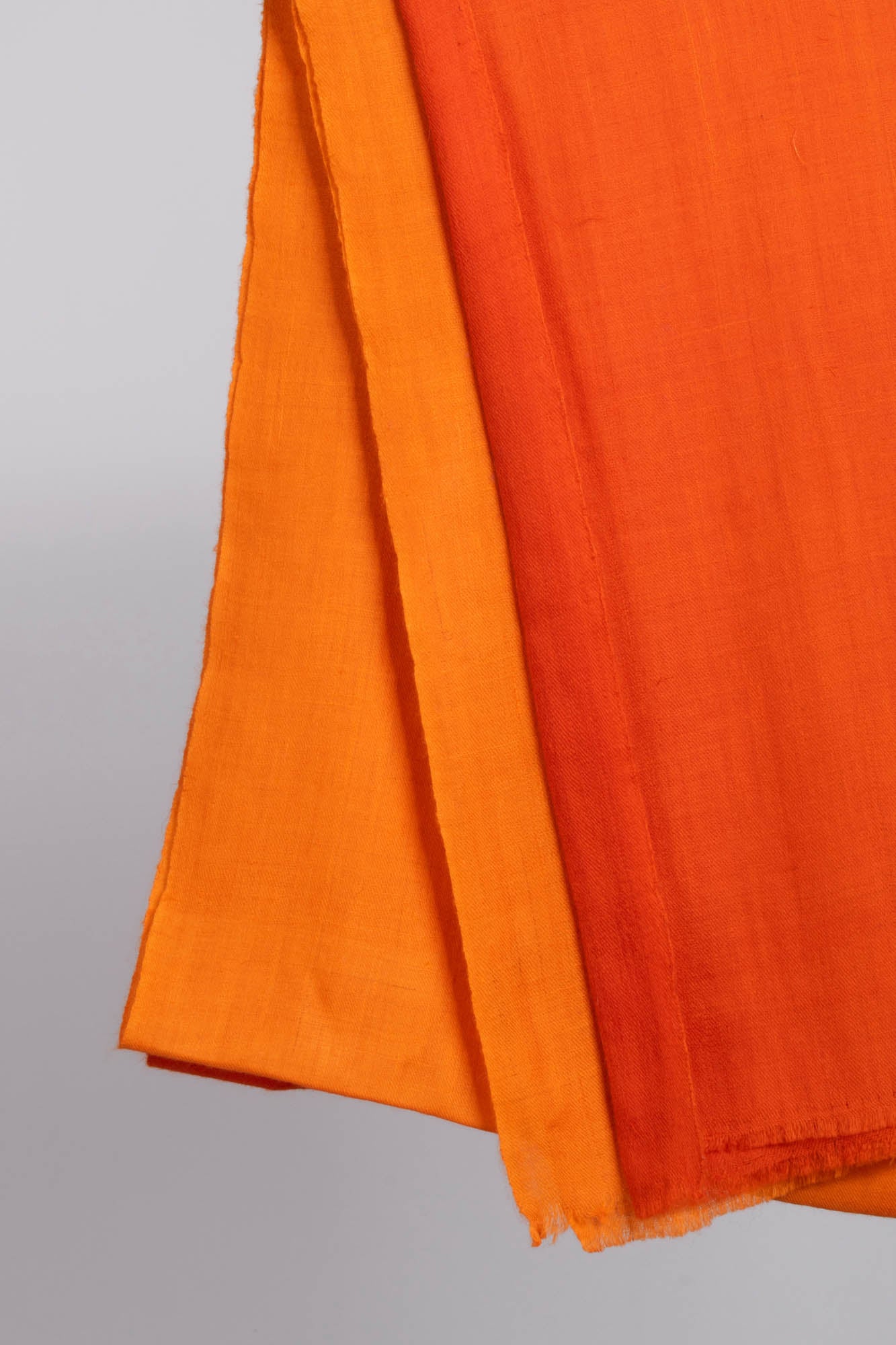 Orange Ombré Two Shades Indischer handgewebter Pashmina-Schal