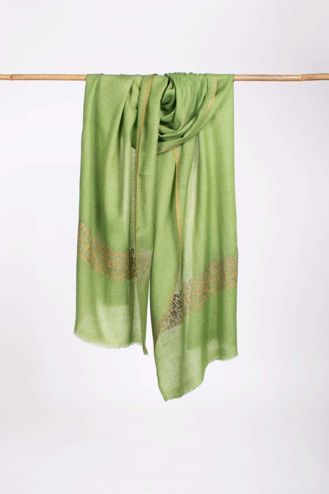 Palladar Sozni Embroidered Indian Cashmere Scarf