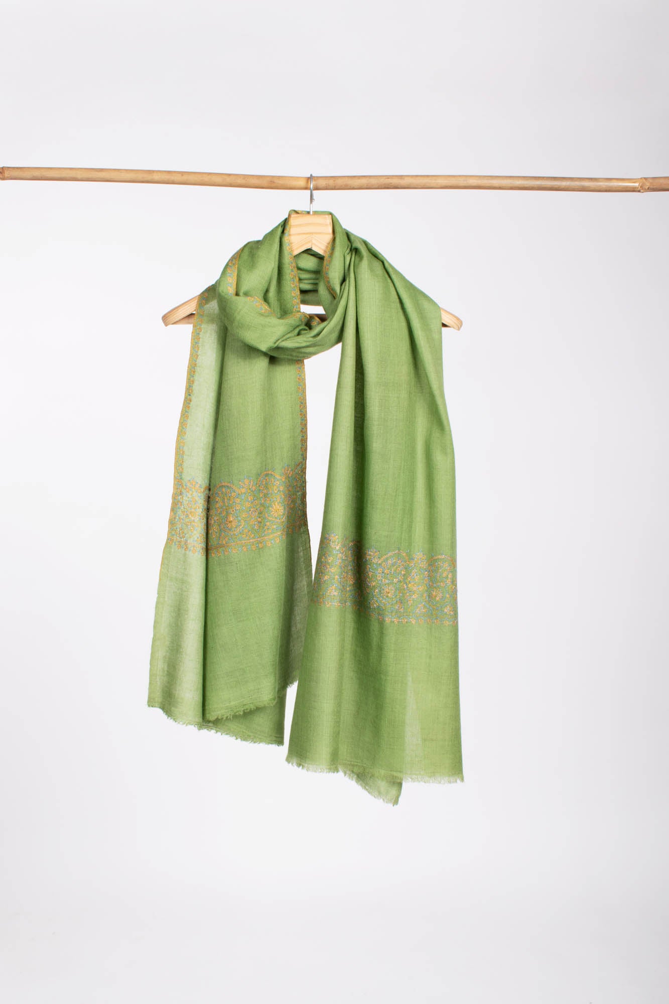 Palladar Sozni Embroidered Indian Cashmere Scarf