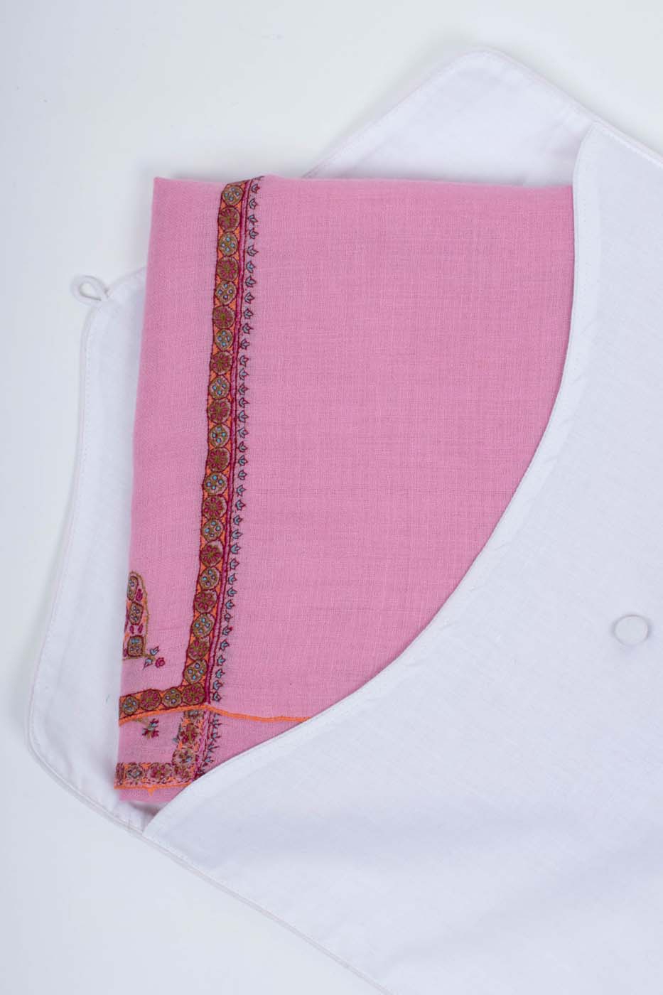 Pink Artisitc Baildar Kashmiri Pashmina Shawl - SAMOS