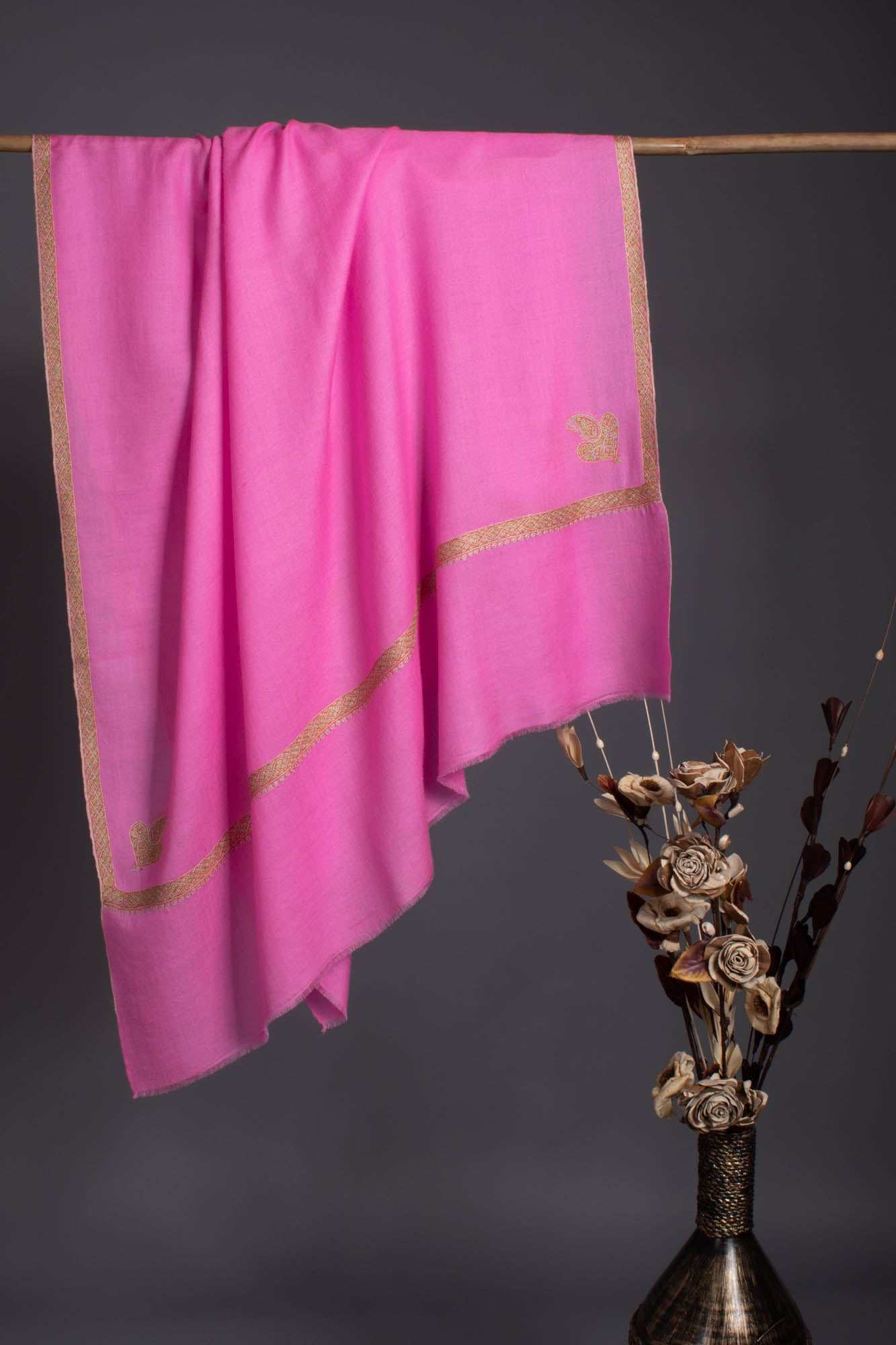 Neon Pink Women Pashmina Wrap - KHUSRAU