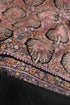 Black Silk Embroidered Pashmina Shawl - ABBAS