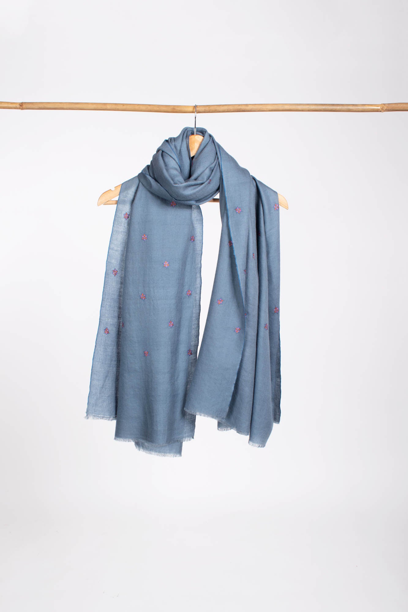 Star Collection Blue Cashmere Scarf - SEARCY