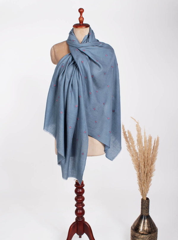 Star Collection Blue Cashmere Scarf - SEARCY