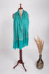 Turquoise Embroidered Women Cashmere Scarf - NOME