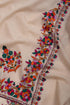 Floral Papermachie Daur Dar Pashmina Wrap - CASTLE