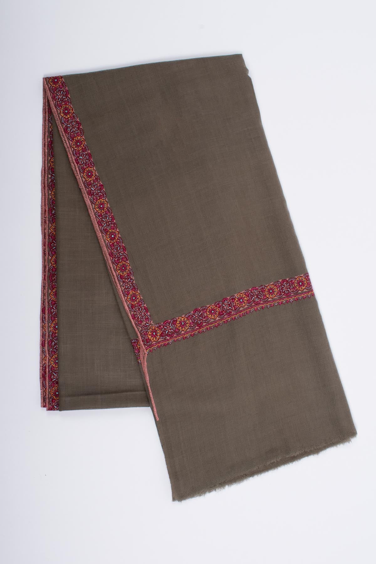 Americano Kashmiri Embroidered Pashmina Shawl - TOURS