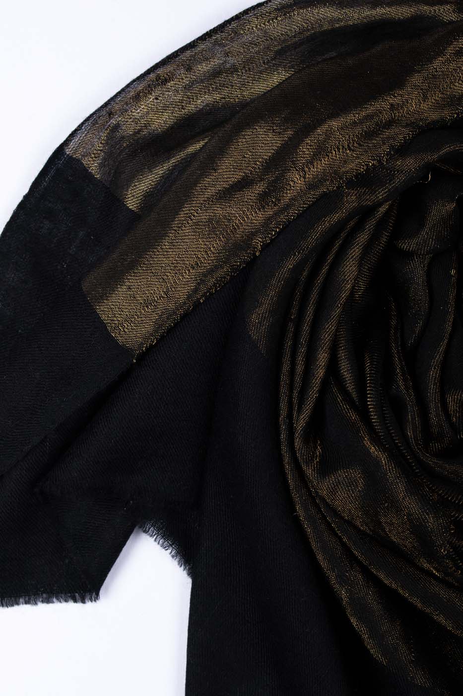 Black and Gold Pashmina Scarf - CEDAR