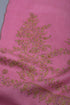 Bubblegum Pink Sozni Embroidered Pashmina Shawl - HAARLEM