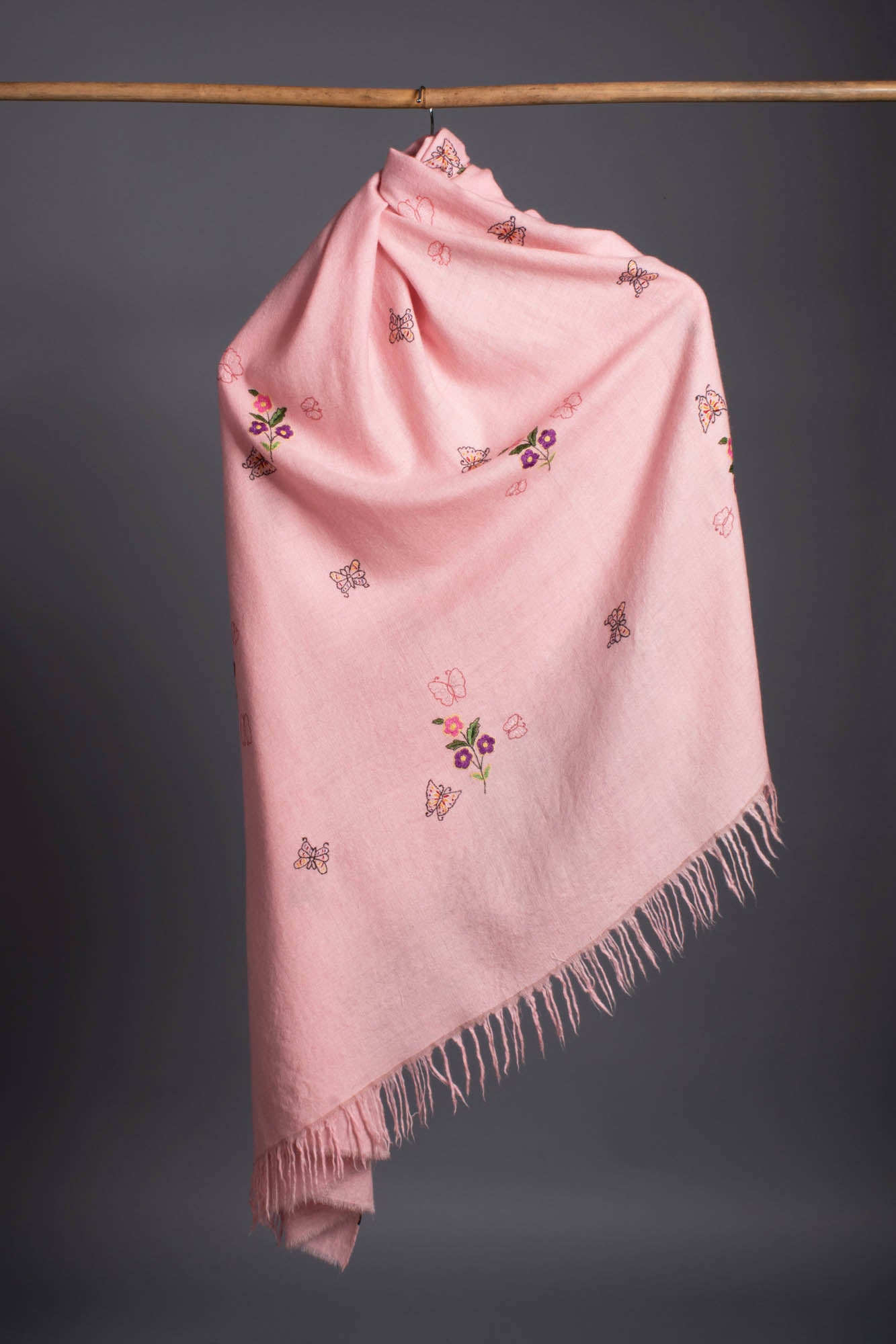 Baby Pink Handspun Pashmina Shawl - YARMUK