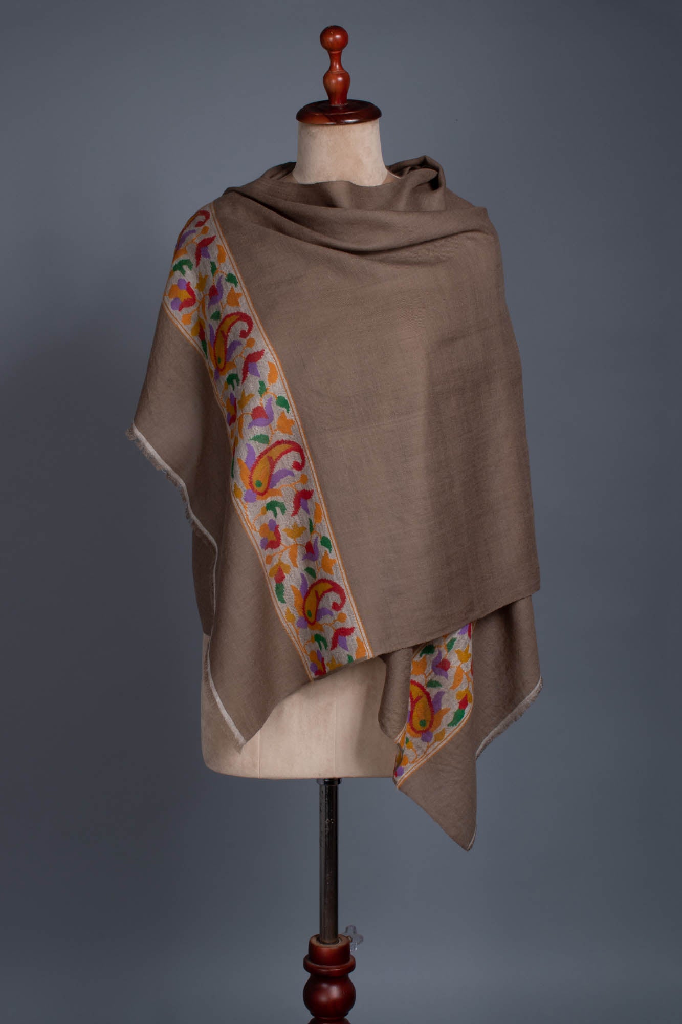 Handloomed Kani Toosh Color Cashmere Scarf - KUFSTEIN