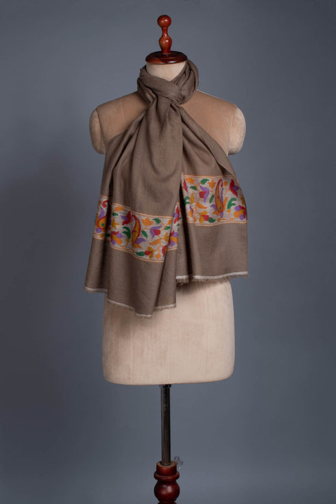 Handloomed Kani Toosh Color Cashmere Scarf - KUFSTEIN