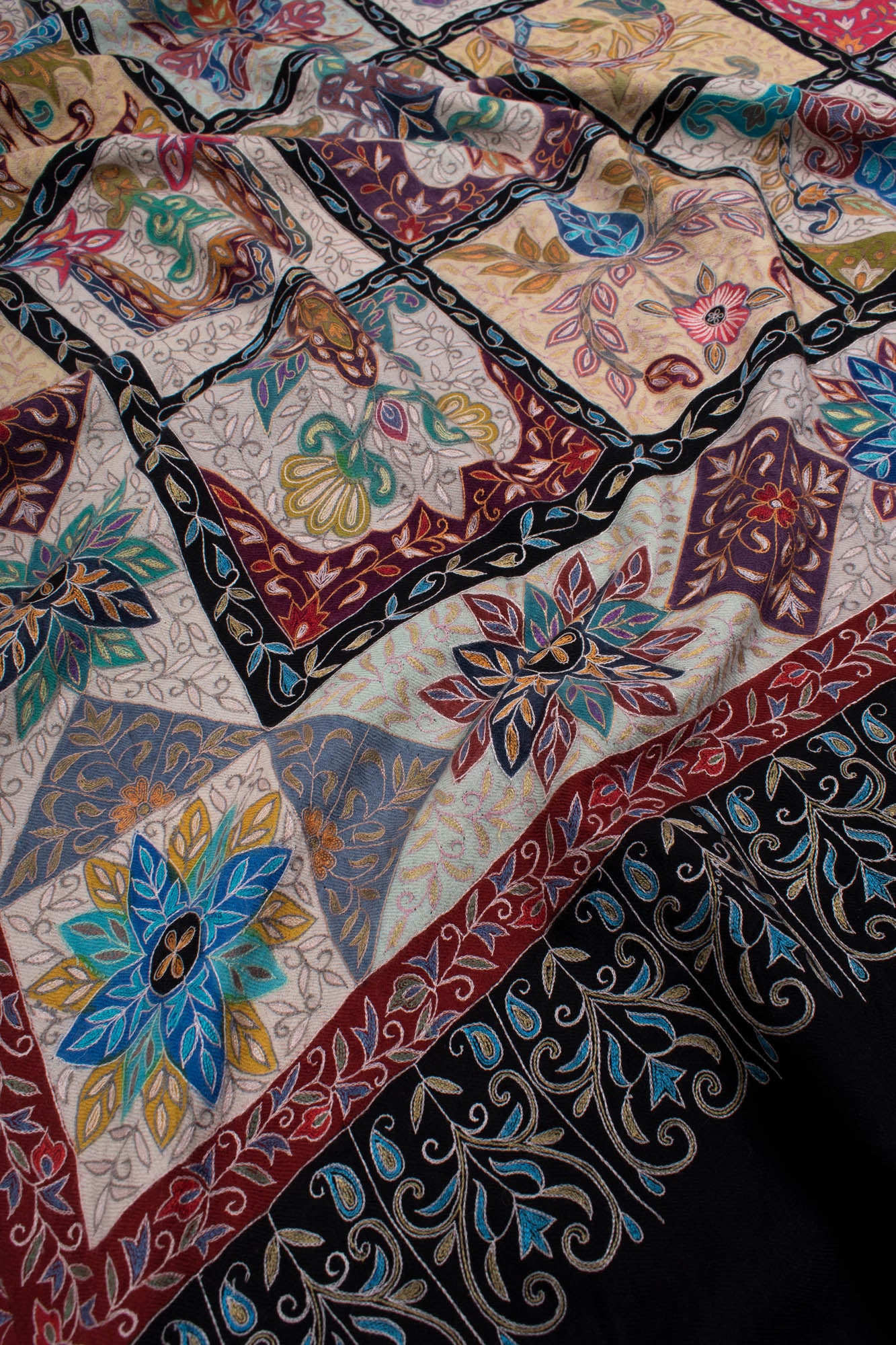XL Artistic Kalamkari Pashmina - ZAPOPAN